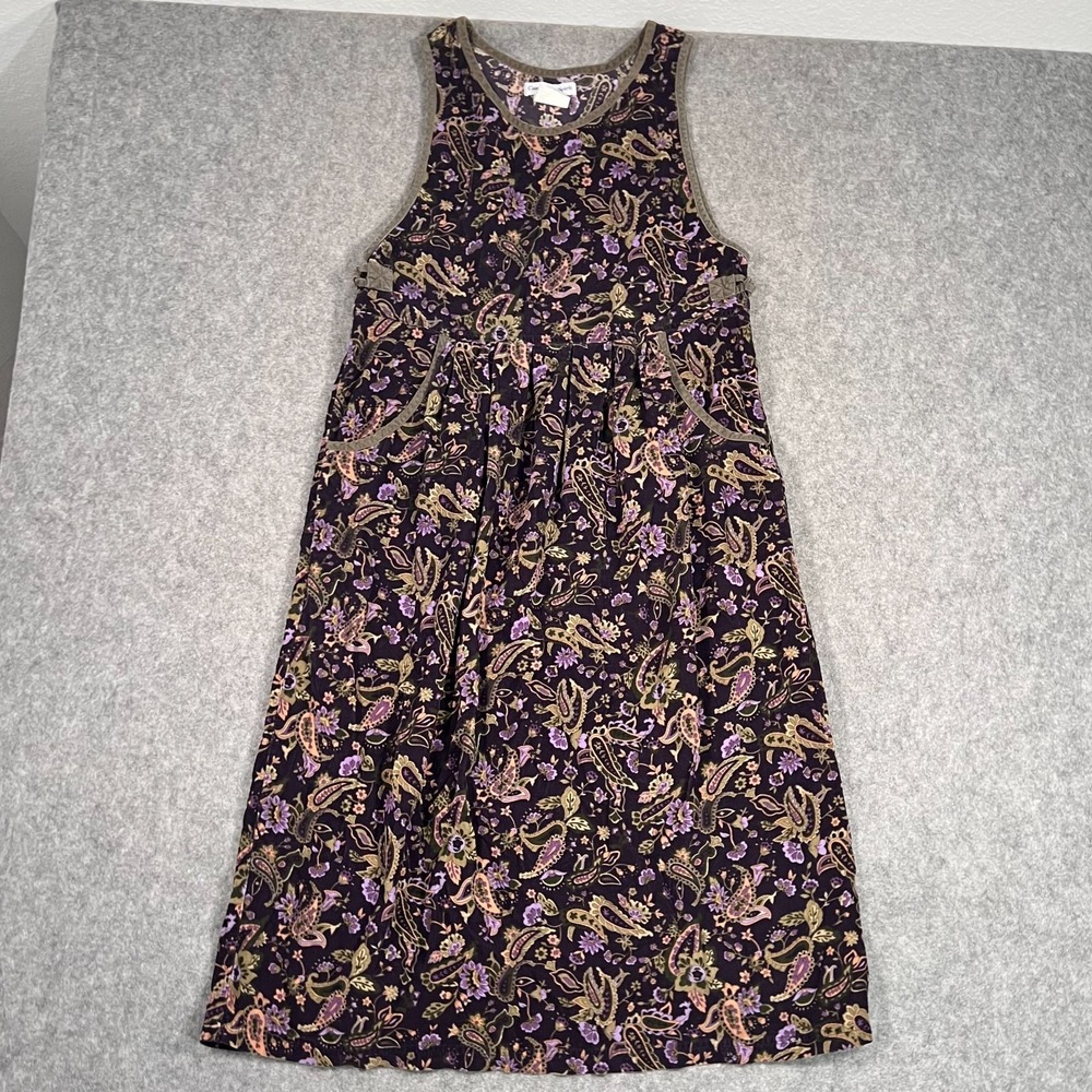 Cambridge Spirit Vintage Corduroy Paisley Sleeveless Dress Women's Size Medium